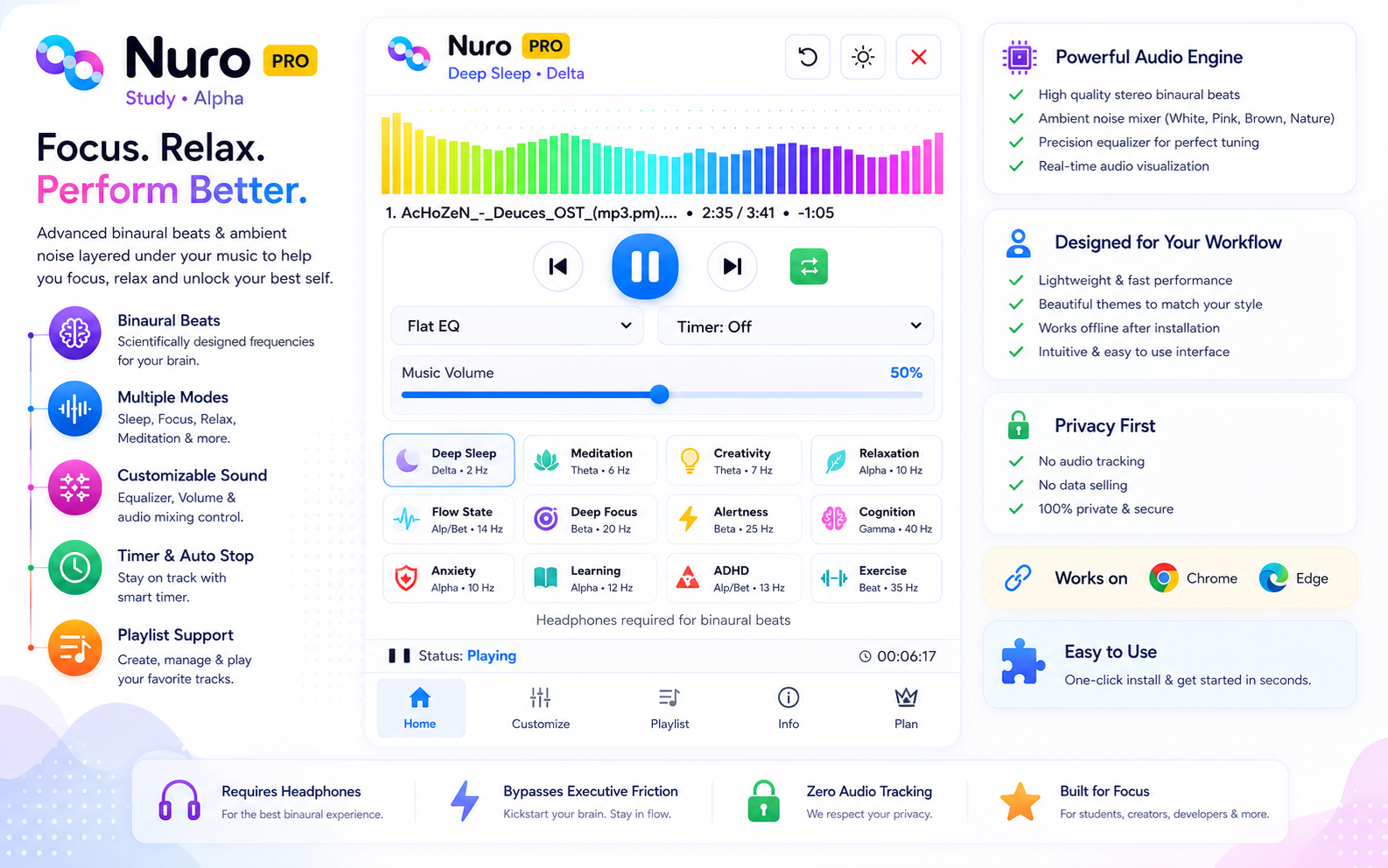 Nuro Pro sidebar in the Ocean Blue theme