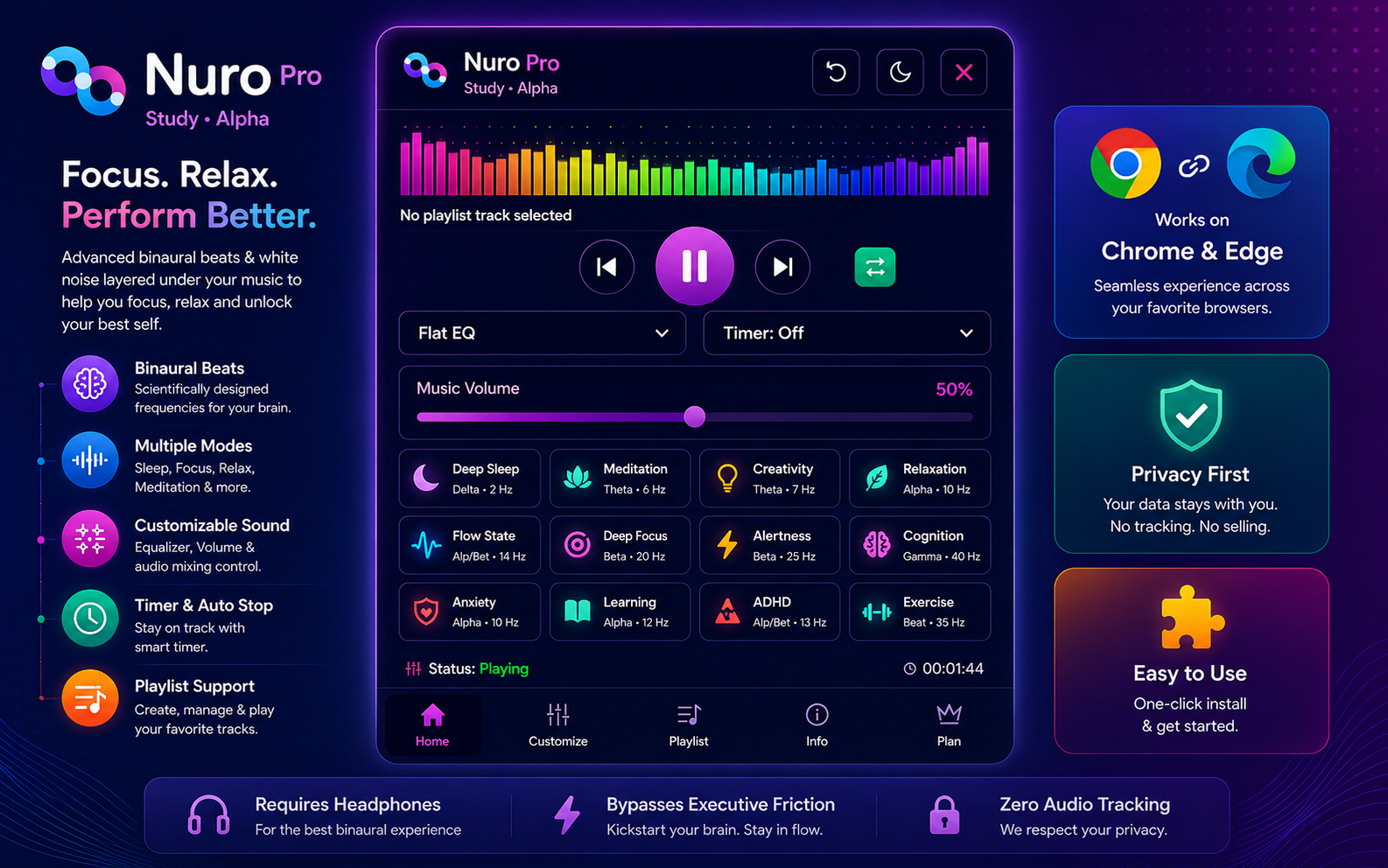 Nuro Pro sidebar in the Violet theme